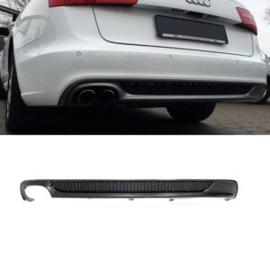 s line style rear bumper diffuser for audi a6 c7 sedan se 2011 2015 with hole on left side