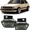 Smoked fog lights set with bracket for VW Golf 2 / Jetta MK2