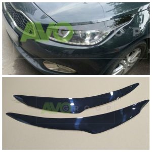 Priekšējo lukturu uzlikas uzacis priekš Kia Ceed 2 JD 2012-2015 v1 ABS Gloss