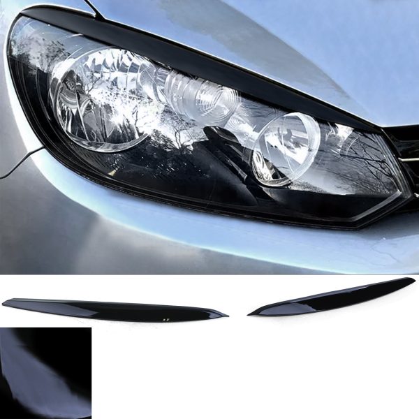 Headlight Eyelids for VW Golf 6 2008-2013 ABS Gloss
