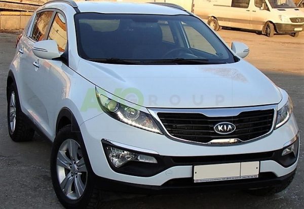 Накладки на фары / Реснички для Kia Sportage 3 2010-2016 ABS Matt