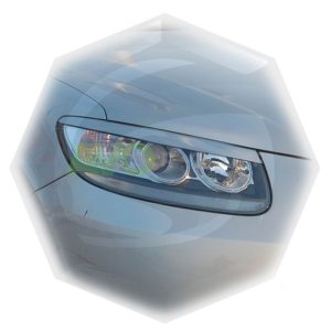 Priekšējo lukturu uzlikas uzacis priekš Hyundai Santa FE 2006-2013 ABS Gloss