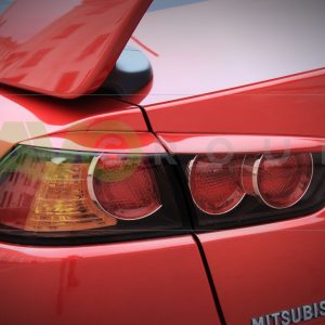 Aizmugurējas lukturu uzlikas priekš Mitsubishi Lancer X 2007-2016 ABS Gloss