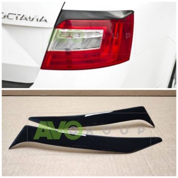 Backlight Eyelids for Skoda Octavia 3 13-17 ABS Gloss