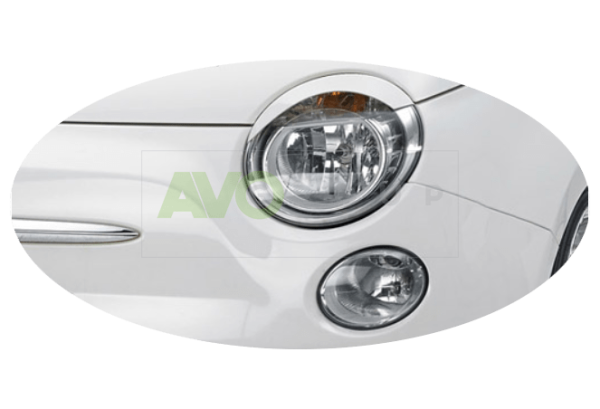 Headlight Eyelids for Fiat New 500 2007-2015 GRP Matt