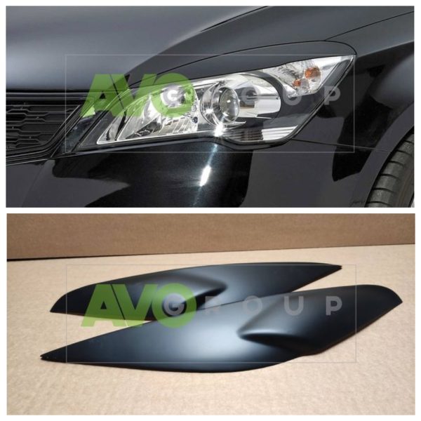 Headlight Eyelids for Kia Ceed ProCeed 1 ED 2009-2012 ABS Matt