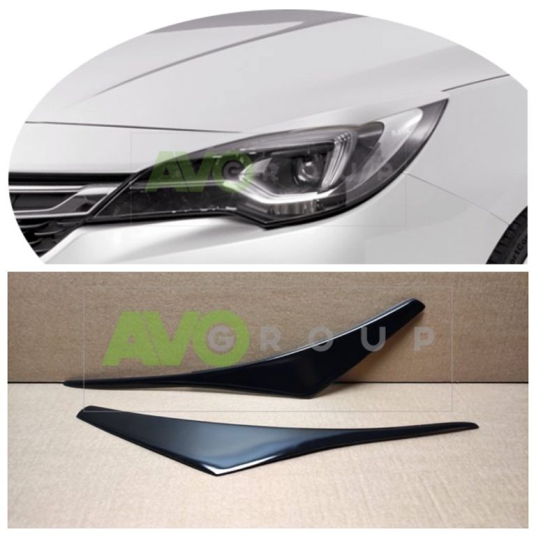 Headlight Eyelids for Opel / Vauxhall Astra K 2015 ABS Gloss