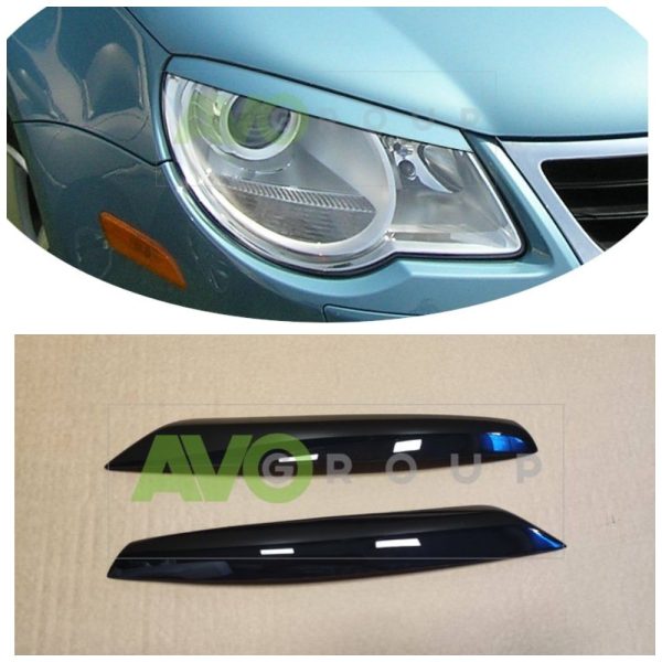 Headlight Eyelids for VW / Volkswagen EOS 2006-2009 ABS Gloss