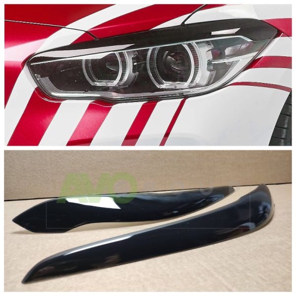 Headlight Eyelids for BMW 1 LCI F20 / F21 2016-2019 ABS Gloss