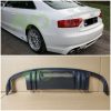 Rear Bumper Diffuser for Audi A5 Coupe Cabrio 3D 2007-2016