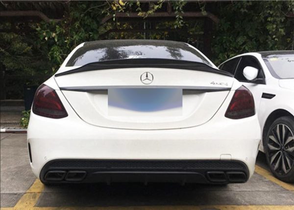 Trunk boot spoiler for Mercedes-Benz С-Class W205 2014-2018 v3