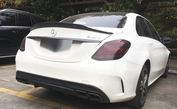 Trunk boot spoiler for Mercedes-Benz С-Class W205 2014-2018 v3