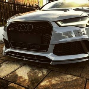 Front Spoiler Splitter for AUDI RS6 C7 (4G) 2013-2018 ABS Gloss