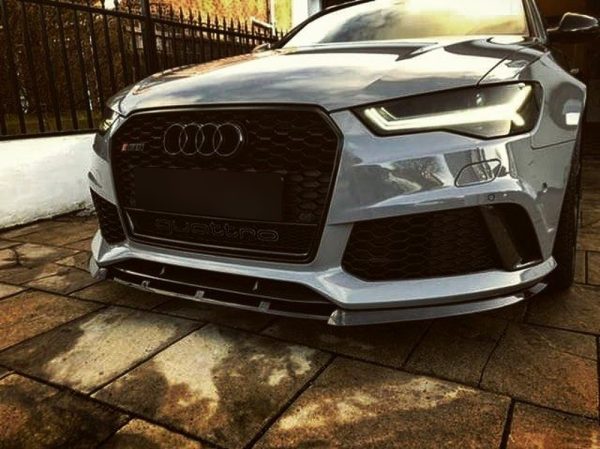 Front Spoiler Splitter for AUDI RS6 C7 (4G) 2013-2018 ABS Gloss