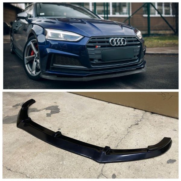 Front Spoiler Splitter for Audi A5 S5 B9 2016-2019 ABS Gloss v2