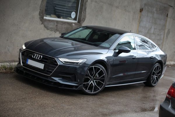Side Skirts Extension addons blades for AUDI A7 S7 C8 2018-2026 ABS Matt