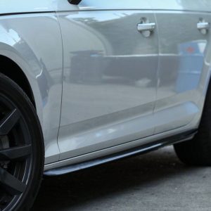 Sideskirts addon S Line Extension blades for AUDI A4 S4 B8 2008-2016 ABS Gloss
