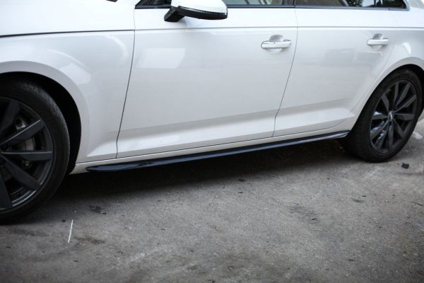 Sideskirts addon S Line Extension blades for AUDI A6 S6 C6 4F 2004-2011 ABS Gloss