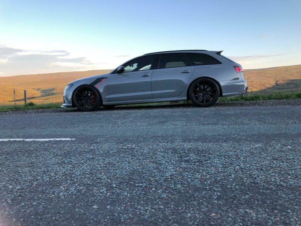 Side Skirt blades extensions addons for Audi A6 S6 C7 2011-2018 GRP
