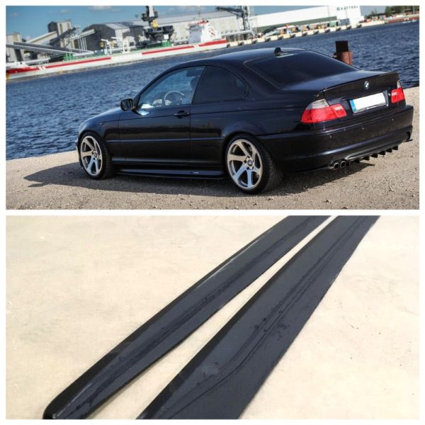 Side Skirt blades extensions addons for BMW 3 E46 1999-2006 GRP