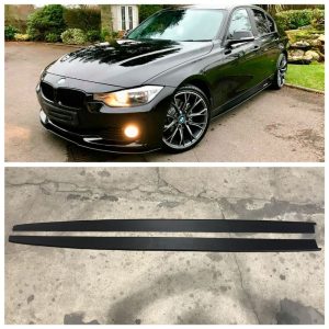 Side Skirt blades extensions addons for BMW 3 F30 / F31 SE 2011-2019 ABS Matt