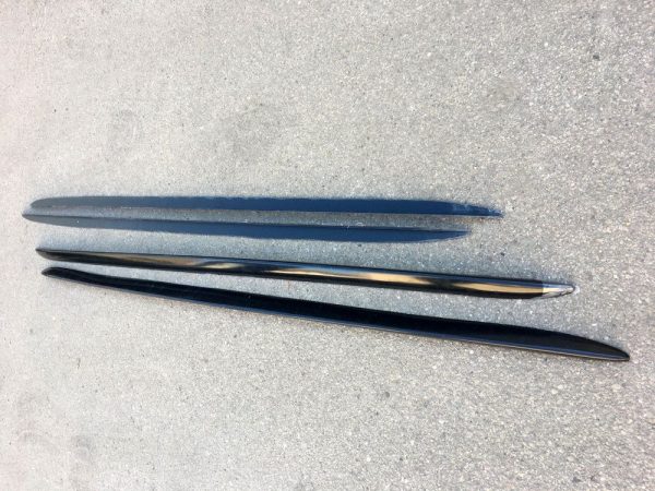Sideskirts addon S Line Extension blades for AUDI A4 B9 2016-2024 ABS Gloss