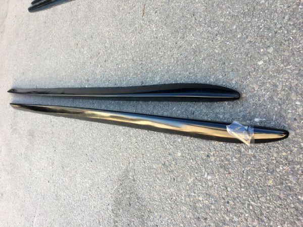 Sideskirts addon S Line Extension blades for AUDI A4 B9 2016-2024 ABS Gloss