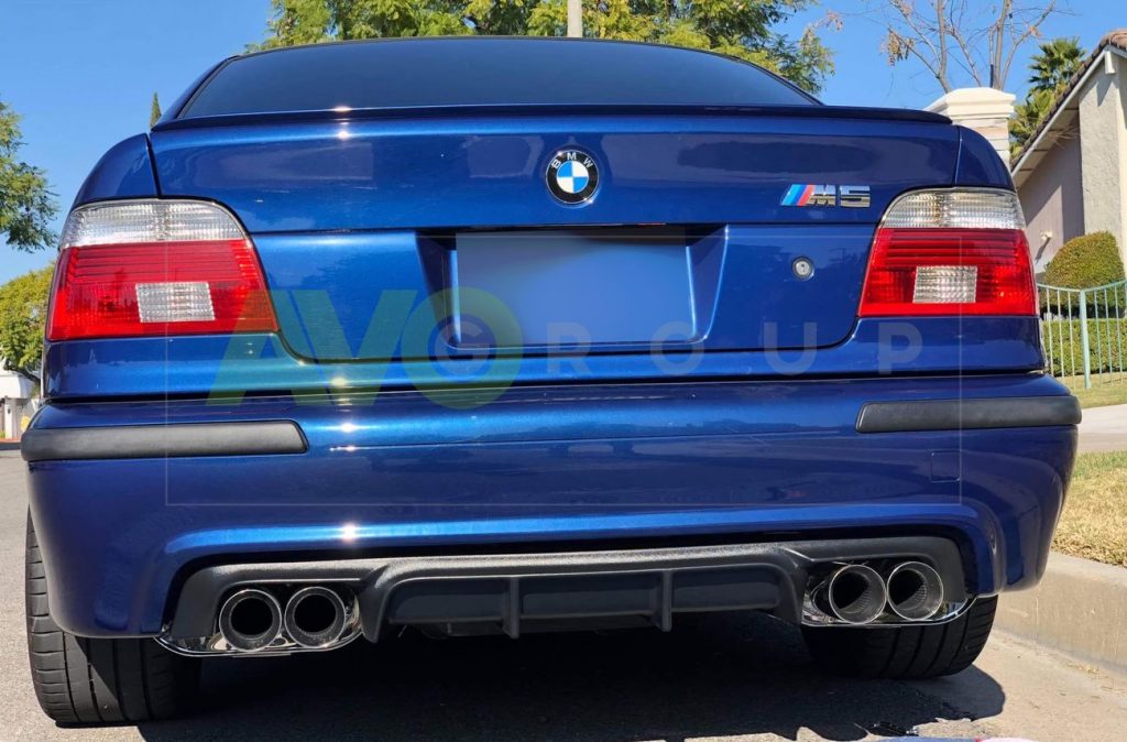 Rear Bumper CSL Twin Double Diffuser with ribs for BMW 5