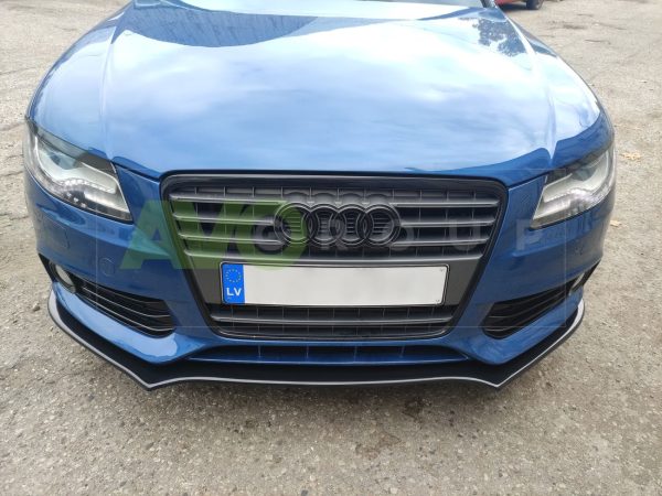 Front Spoiler Splitter for Audi A4 B8 2008-2011 v2 ABS Gloss