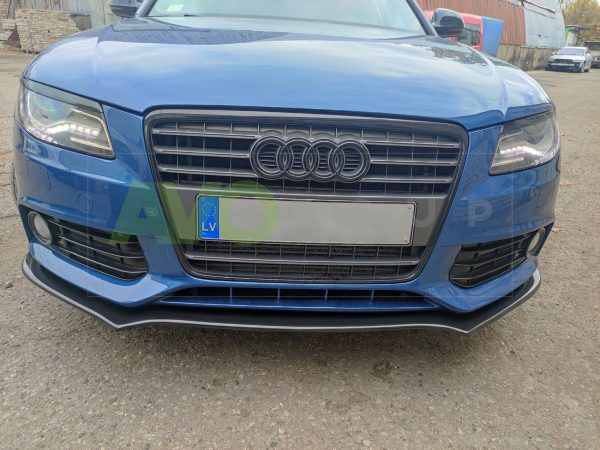 Front Spoiler Splitter for Audi A4 B8 2008-2011 v2 ABS Gloss