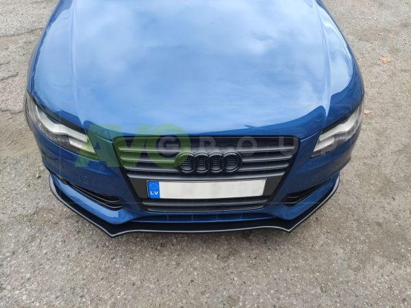 Front Spoiler Splitter for Audi A4 B8 2008-2011 v2 ABS Gloss