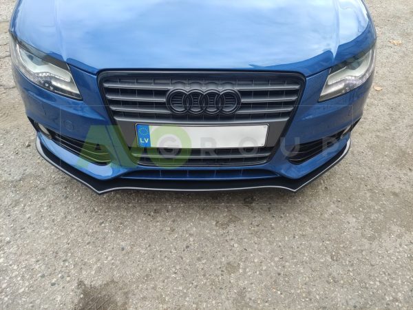 Front Spoiler Splitter for Audi A4 B8 2008-2011 v2 ABS Gloss