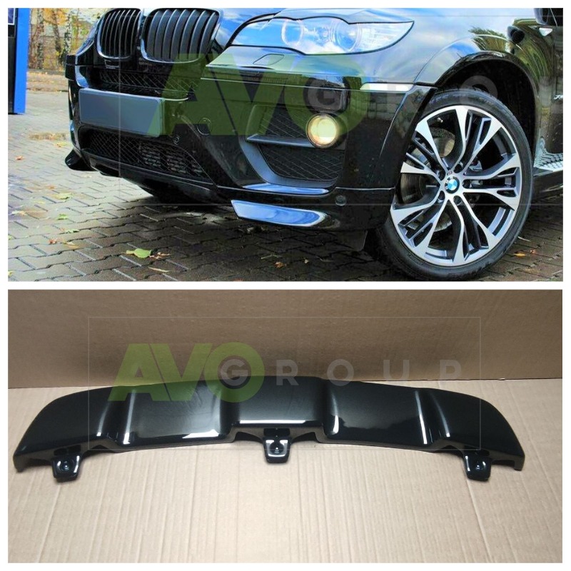 Front bumper Spoiler Splitters for BMW X6 E71 E72 2007-2014 ABS Gloss