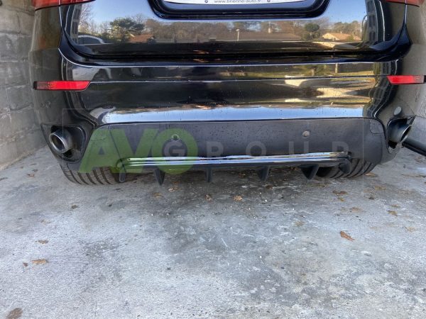 Rear Bumper Diffuser with ribs for BMW X6 E71 E72 2008-2014 ABS Gloss