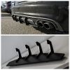 fancywide Rear Bumper diffuser addon with ribs fins For Audi For S6 4G 14-18