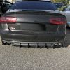 fancywide Rear Bumper diffuser addon with ribs fins For Audi For S6 4G 14-18