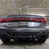 Fancywide Rear Bumper diffuser addon with ribs / fins For Audi RS7 C8