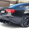 fancywide Rear Bumper diffuser addon with ribs fins For Audi S5 B8 8T 11-16
