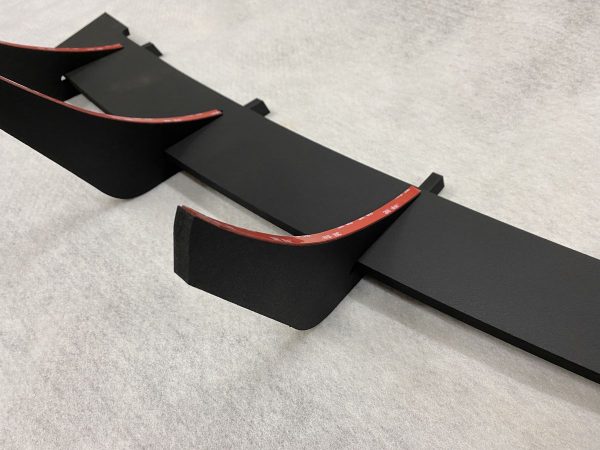 Fancywide Rear Bumper diffuser addon with ribs / fins For BMW E60 E61 M Sport