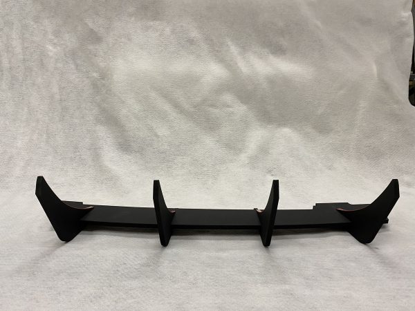 Fancywide Rear Bumper diffuser addon with ribs / fins For BMW E60 E61 M Sport
