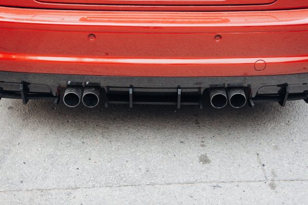 Rear Bumper diffuser addon with ribs / fins For BMW M3 E46