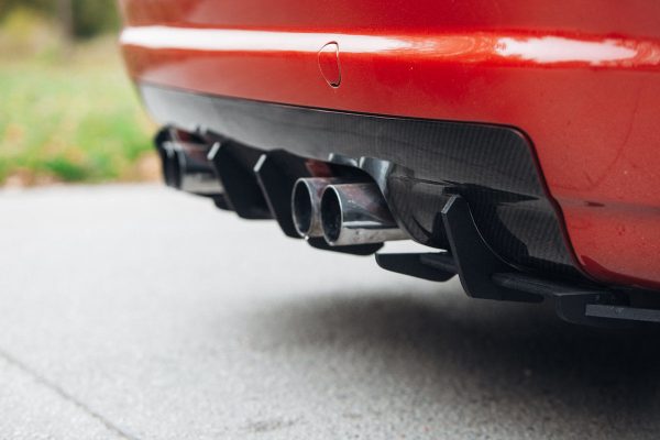 Rear Bumper diffuser addon with ribs / fins For BMW M3 E46