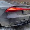 Rear Bumper diffuser addon with ribs / fins For SE Audi A7 4K for towing hitch