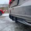 Rear Bumper diffuser addon with ribs / fins For SE Audi A7 4K for towing hitch