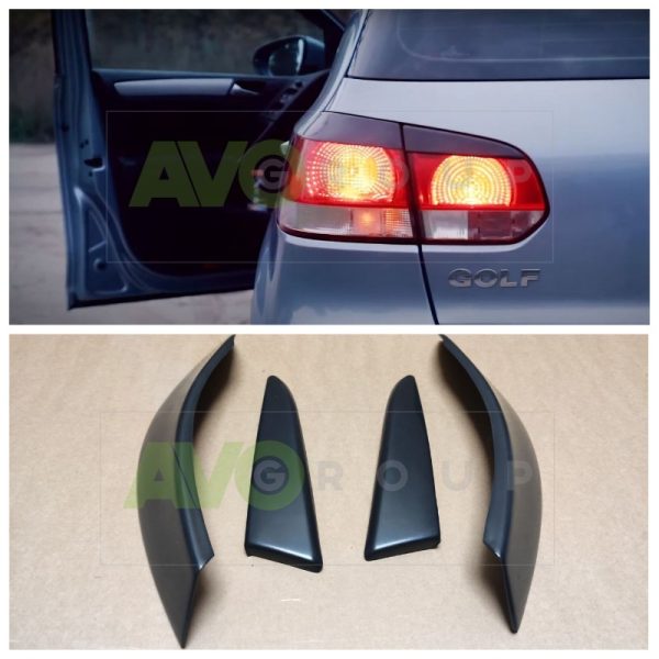 Backlight Eyelids for VW Golf 6 08-13 ABS Matt