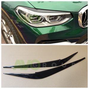 Priekšējo lukturu uzlikas uzacis priekš BMW X3 G01 F97 LED 2017-2021 ABS Gloss