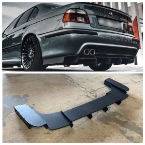 Bumper diffuser addon with ribs / fins For BMW E39 M Sport