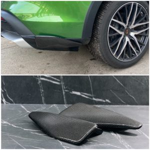 CARBON Aero Rear bumper side flaps/ splitters for Porsche Taycan Cross Tourismo CT