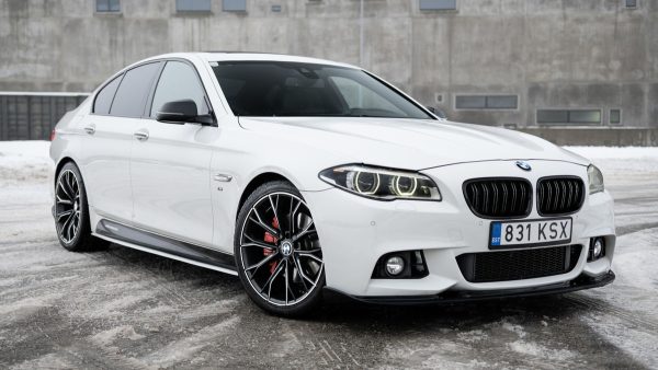 F10 / F11 M Sport / M5 Side skirts addons blades Performance ABS White Matt