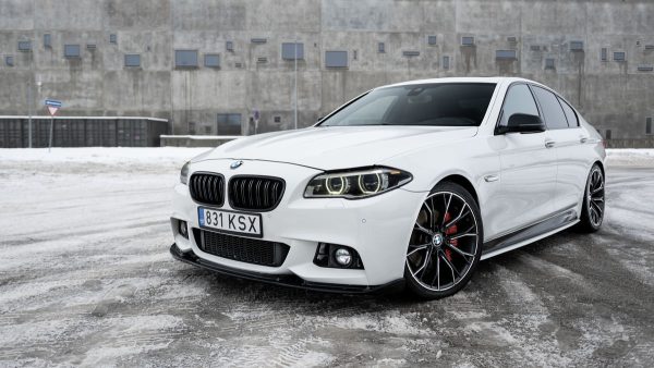 F10 / F11 M Sport / M5 Side skirts addons blades Performance ABS White Matt